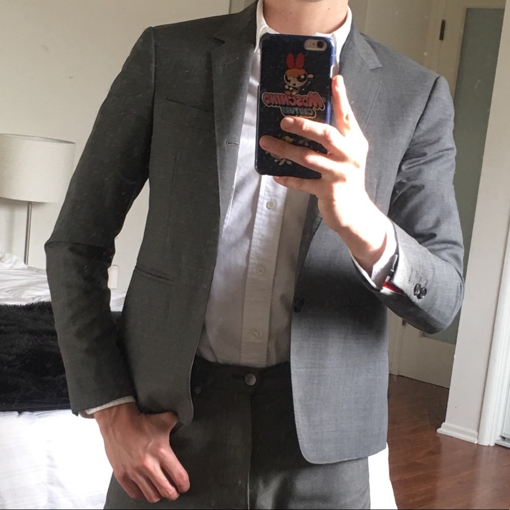 Thom Browne BD shirt w/bttns on back, size 0